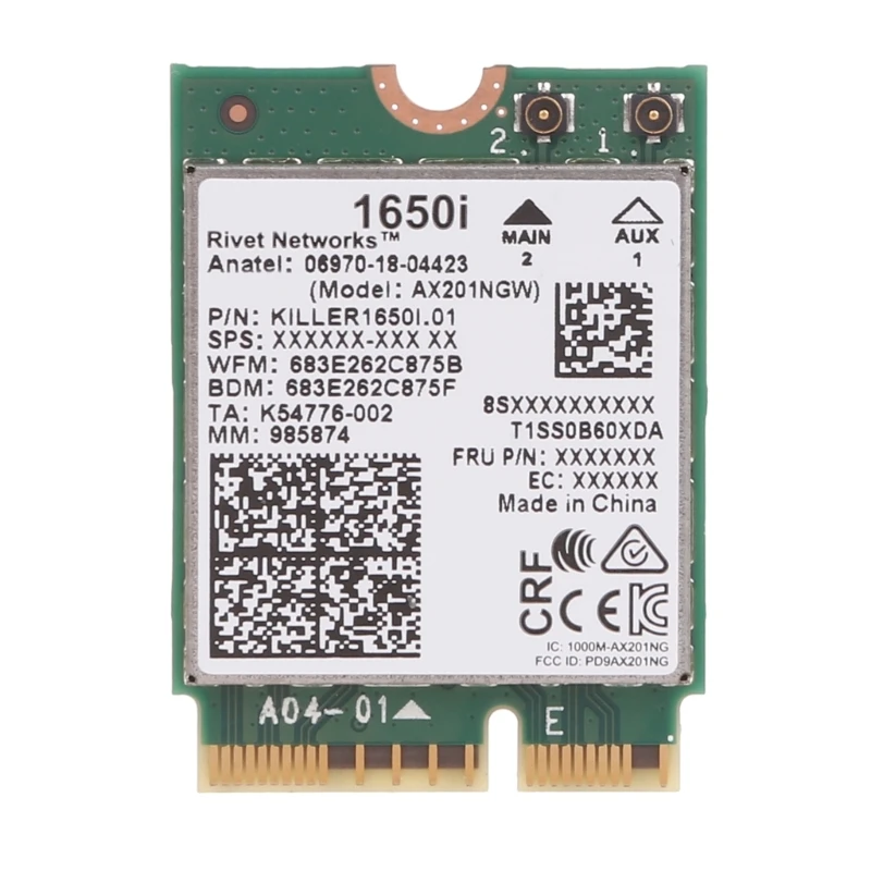 

Killer 1675i Dual-band 2.4Gbps WI-FI 6 Card Bluetooth-compatible 5.0 Wireless Top Quality