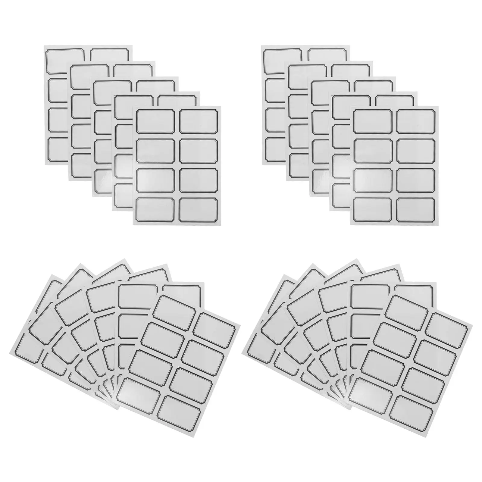 40Sheets Transparent Self-Adhesive PVC Writable Label Stickers Clear Removable for Storage Jars Containers Pantry