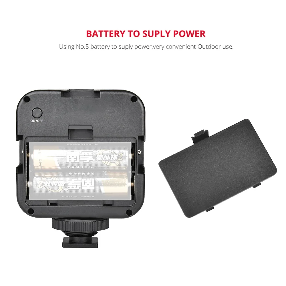 Mcoplus AY-49S Mini Video Light LED كاميرا إضاءة التصوير الفوتوغرافي لهاتف GoPro Canon Nikon الذكي لـ YouTube Tik Tok Video Shoot