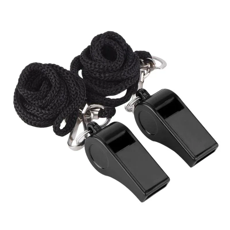 

2Pcs Whistle Coach Professional Sports Football Basketball Referee Training Whistle Outdoor Survival with Lanyard Cheerleading