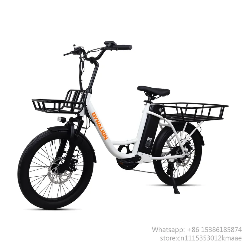 20 Inch 36v 250w 2 Wheel Step Through Non Foldable Food Delivery Bicycle E Bike Ebike Electric Cargo Bike