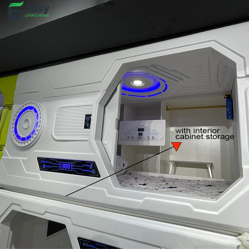 EZ-home Factory New Arrival Capsule Bed Room Sets Space Saving Capsule Hotel Pod