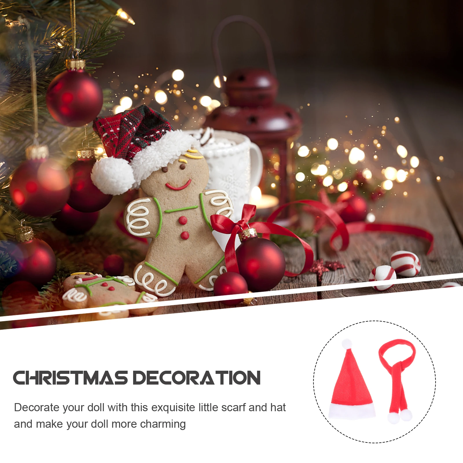 

Christmas Hat and Scarf Set Bottle Hats Baby Lovely Decor Compact Wear Resistant Bee Supply