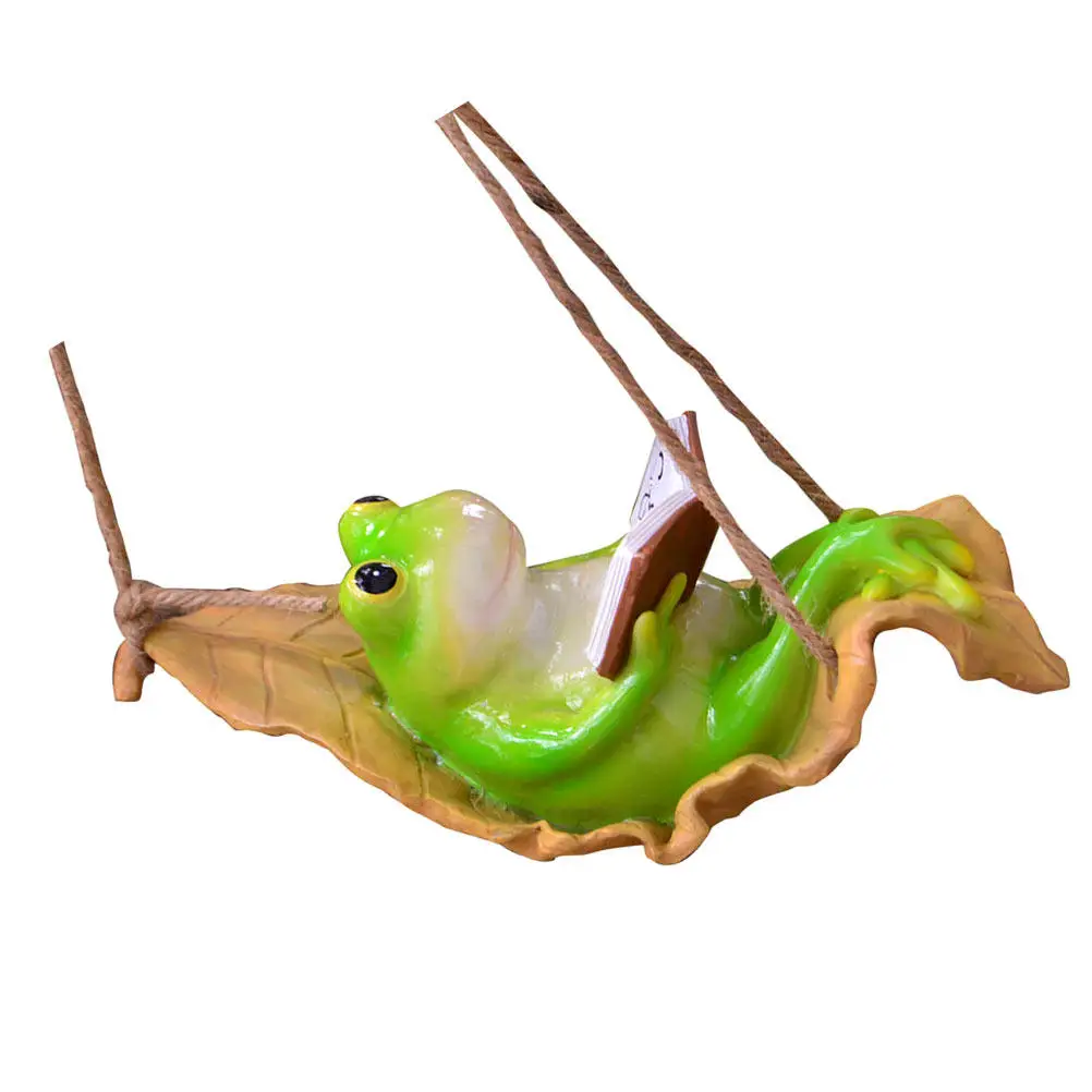

Resin Frogs Adornment Creative Animal Shape Ornament for Home Office Garden Decor Desktop Decoration Resin Frogs Ornament