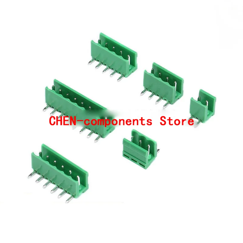 10PCS HT5.08 HT508R Curved Needle Socket 2P--8P Current 15A HT5.08MM Pluggable Terminals Connector plug suitable for HT508K plug