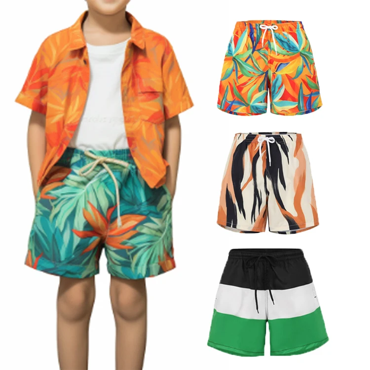 Swimming Trunks for Boy Infant Baby Beach Shorts Summer Printing Drawstring Board Shorts Children Boy Swimwear