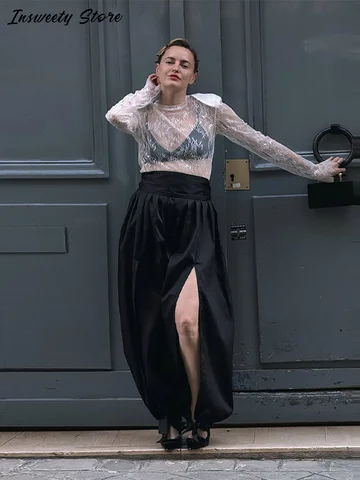 Прозрачная кружевная блузка Fashion