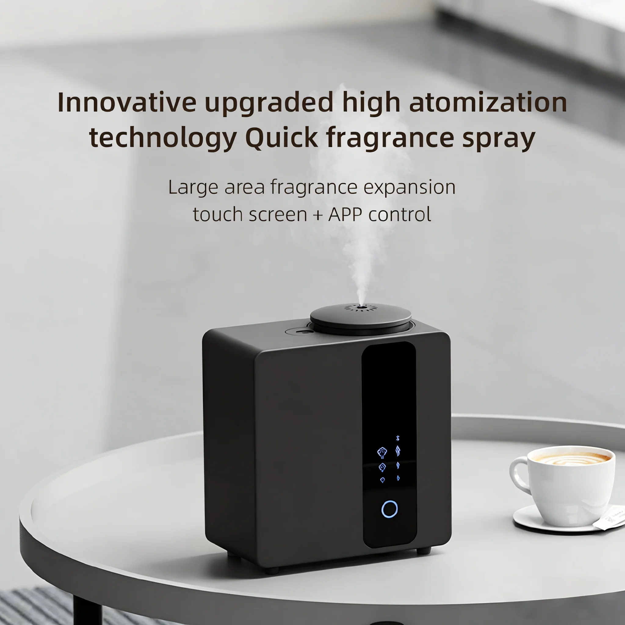 Metal HVAC Aromatherapy Diffuser with Electric Humidifier & App Control for Commercial & Home Use 250ml Small Aroma Diffuser