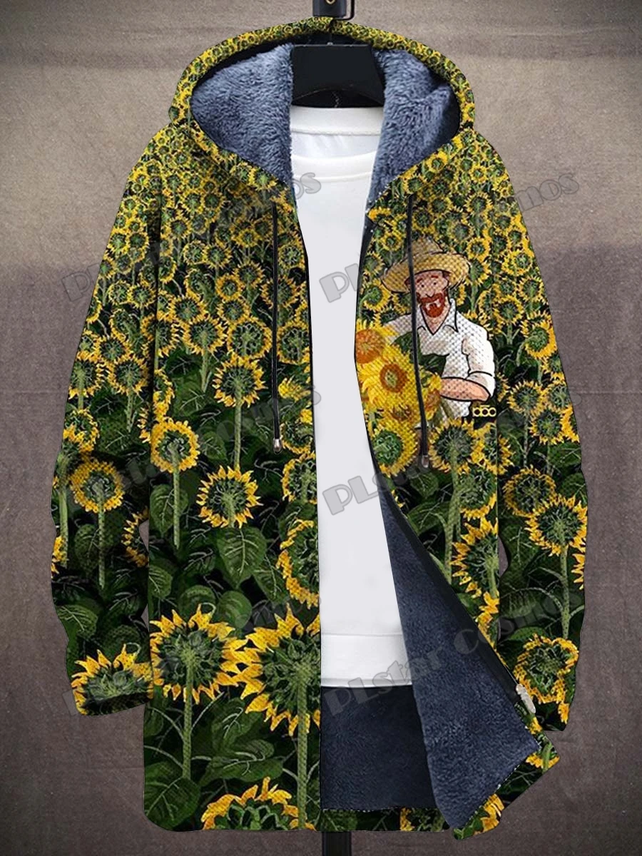 Oil Painting & Sunflower Art Pattern 3D Printed Men's Fashion