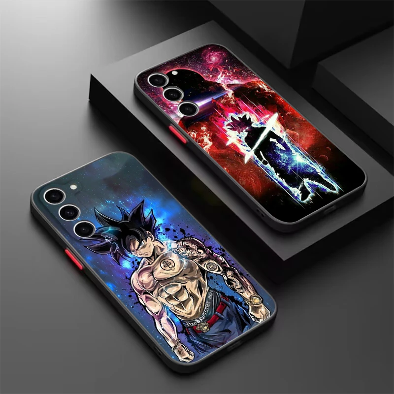 Fashion D-Dragon Ball Goku Frosted Translucent For Samsung Note 20 A35 A03 A54 A35 A22 A34 A14 A24 A04 A55 5G Funda Phone Case