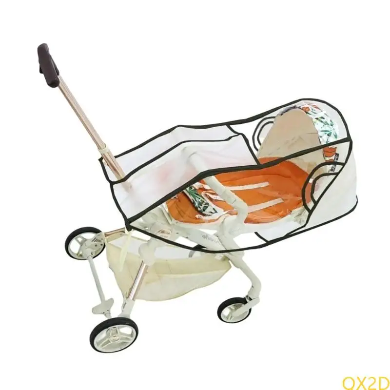 QX2D Comprehensive Baby Strollers Rain Cover EVA Protective Guard Windproof Sleeve