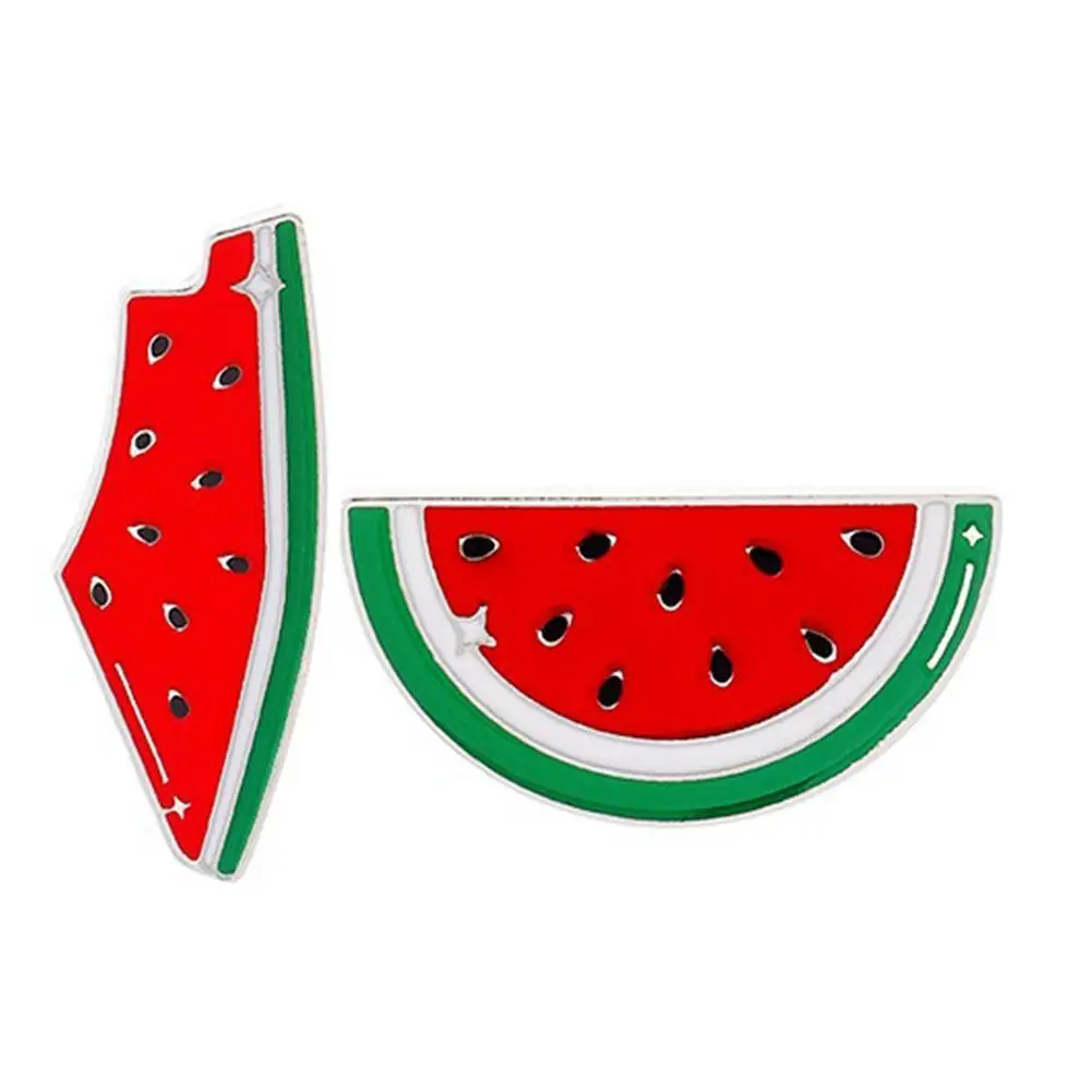 Pin esmaltado de sandía para mujer, broche con forma de fruta de verano, insignias decorativas para bolso, Pin de solapa, regalo de joyería