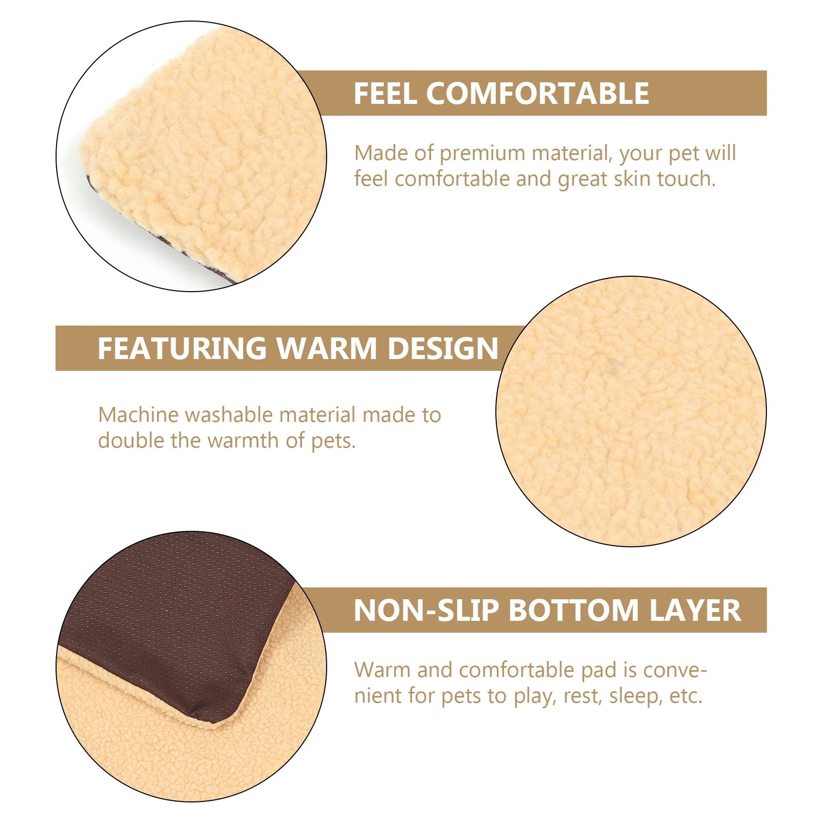 

Self-Heating Pet Blanket Made of Premium Sherpa Material Universal Pet Bed Cushion for Dog Cat Rest Spot in Car Home Or Travel