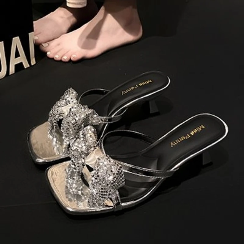 Bow High Heels Slip… - image