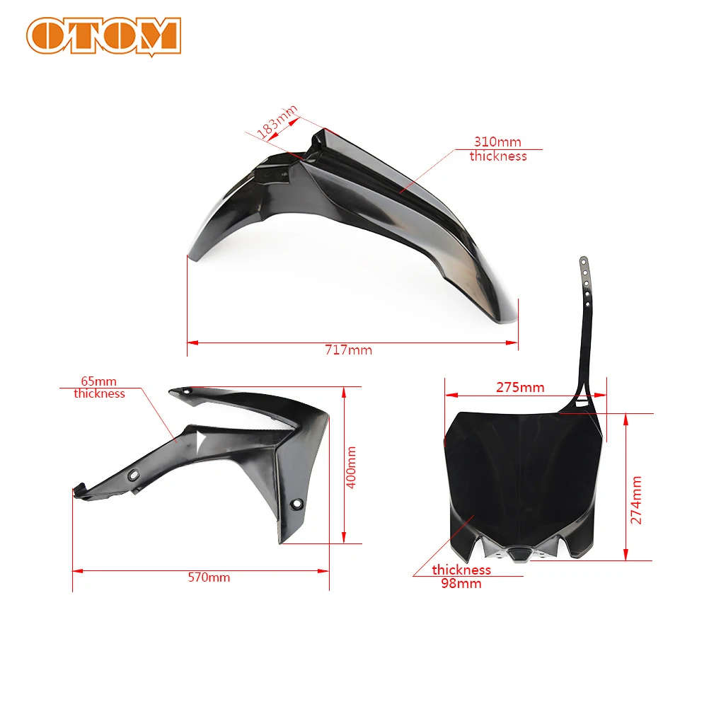 Motorcycle Accessories Full Plastic Kit Body Fairing Cover Fender Guard Fuel Tank Number Plate Panel For HONDA CRF250R CRF450R