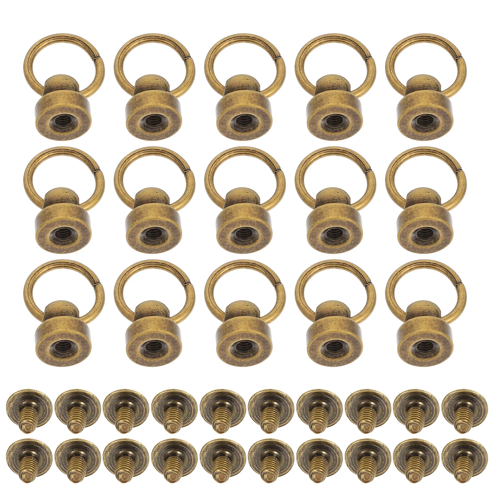 

20 Sets Mobile Phone Case Pull Buckle Rivets Chain Clip Purse Snaps Crafts DIY Bag Belt Fasteners Copper Handbag Clasps Screw