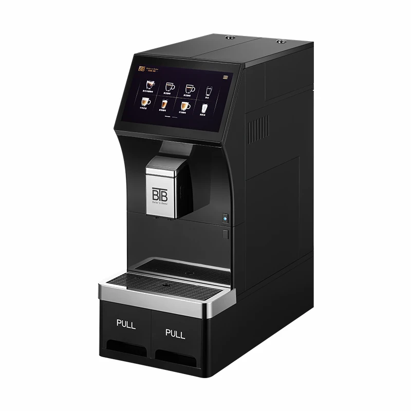 

#9 Bar Pressure Pump 8 Languages 5-inch Touch Screen Two Boiler Automatic Milk Foam Americano Latte Cappuccino Household Hotel