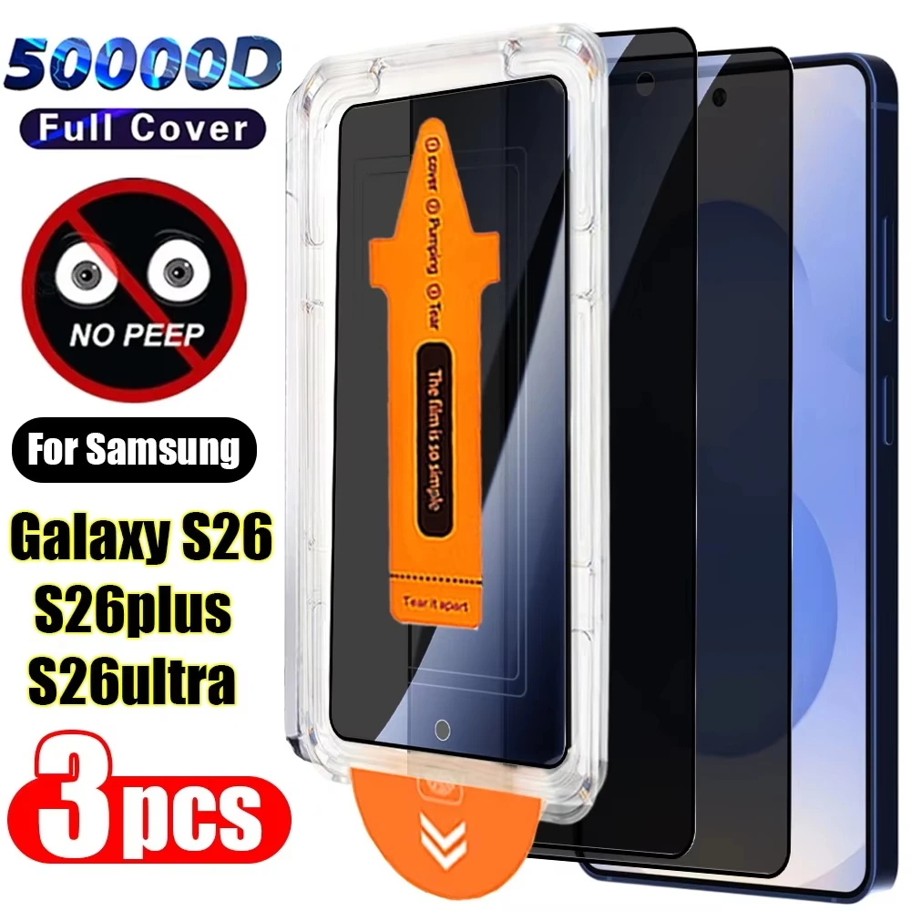 1-3 Stücke Anti-spion Für Samsung S26 25 Rand Ultra Staubfrei Installieren Privatsphäre Gehärtetes Glas Displayschutzfolie Für S24 S22 S23 S21 Plus