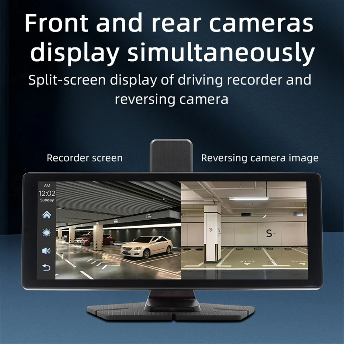 

10.26IN Car Touch Screen Carplay Android Auto with Backup Camera, 4K/1080P Dash Camera for Front Rear, Mirror Link, WiFi