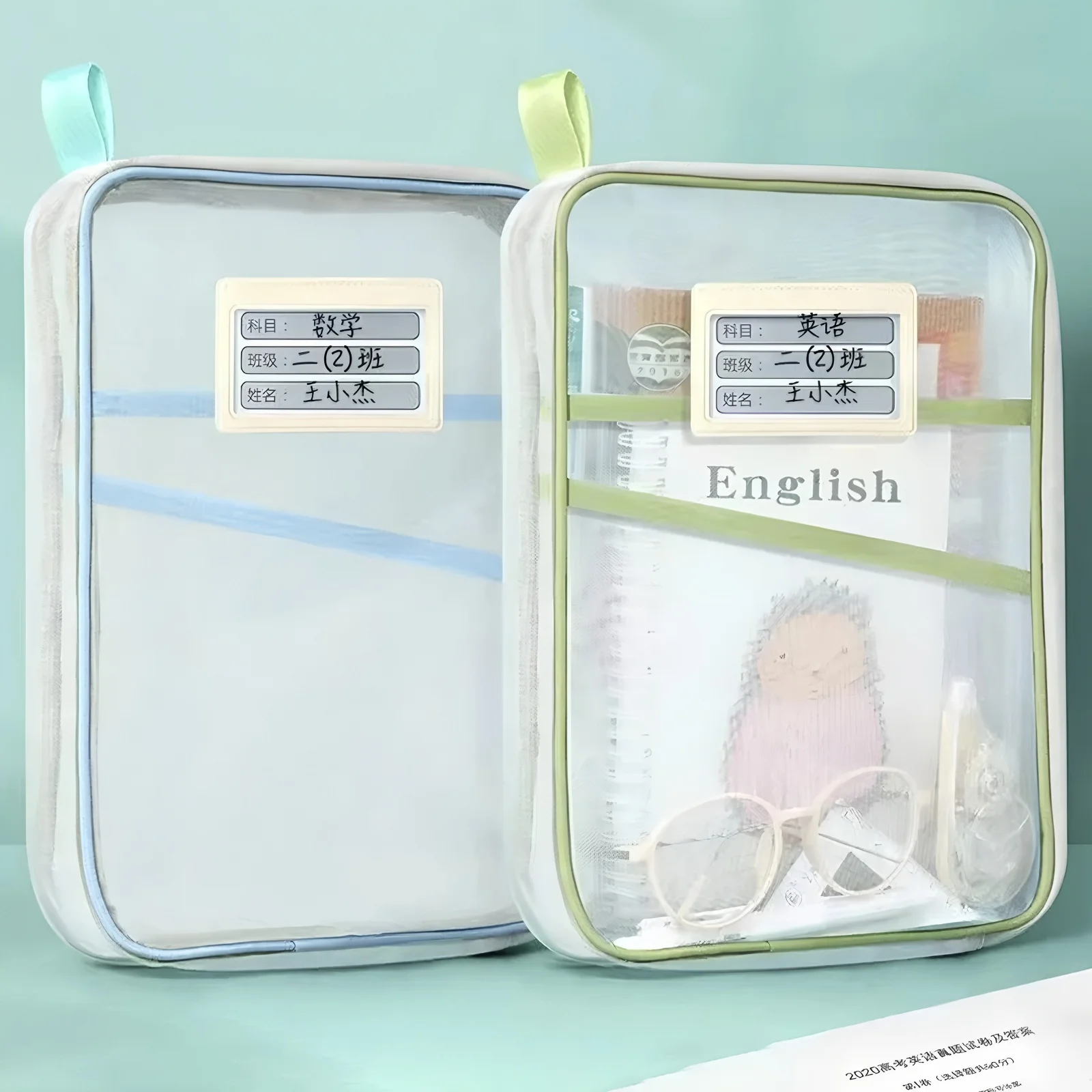 

Transparent Stationery Storage Folder Hot Thicken Mesh Zipper File Packing A4 Size School Office Supplies Travel Storage Bags