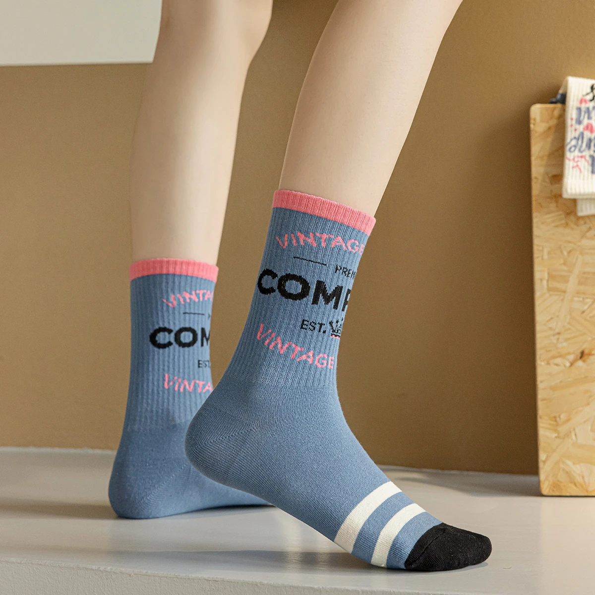 

3 Pairs Tube CHINMUA Letter Outdoor Funny Girls Long Short Jogging Plain Short Socks Exercise Indestructible Sleep High Quality