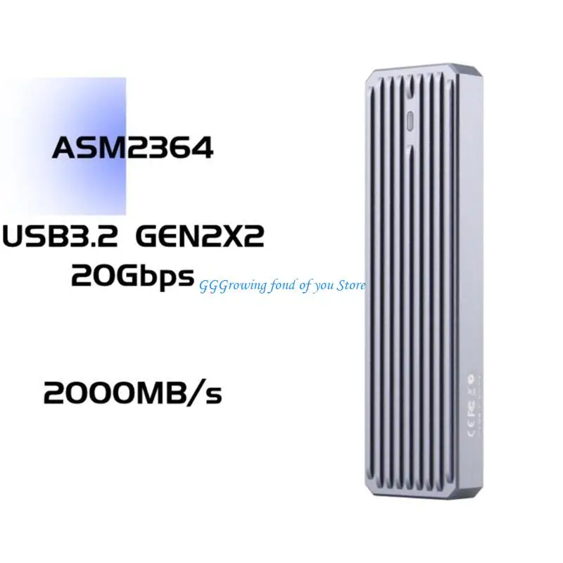 H9EB 20GBPS ASM2364 M.2 NVME Caso SSD Aluminio M.2 Caso SSD ASM2364 para 2230 2242