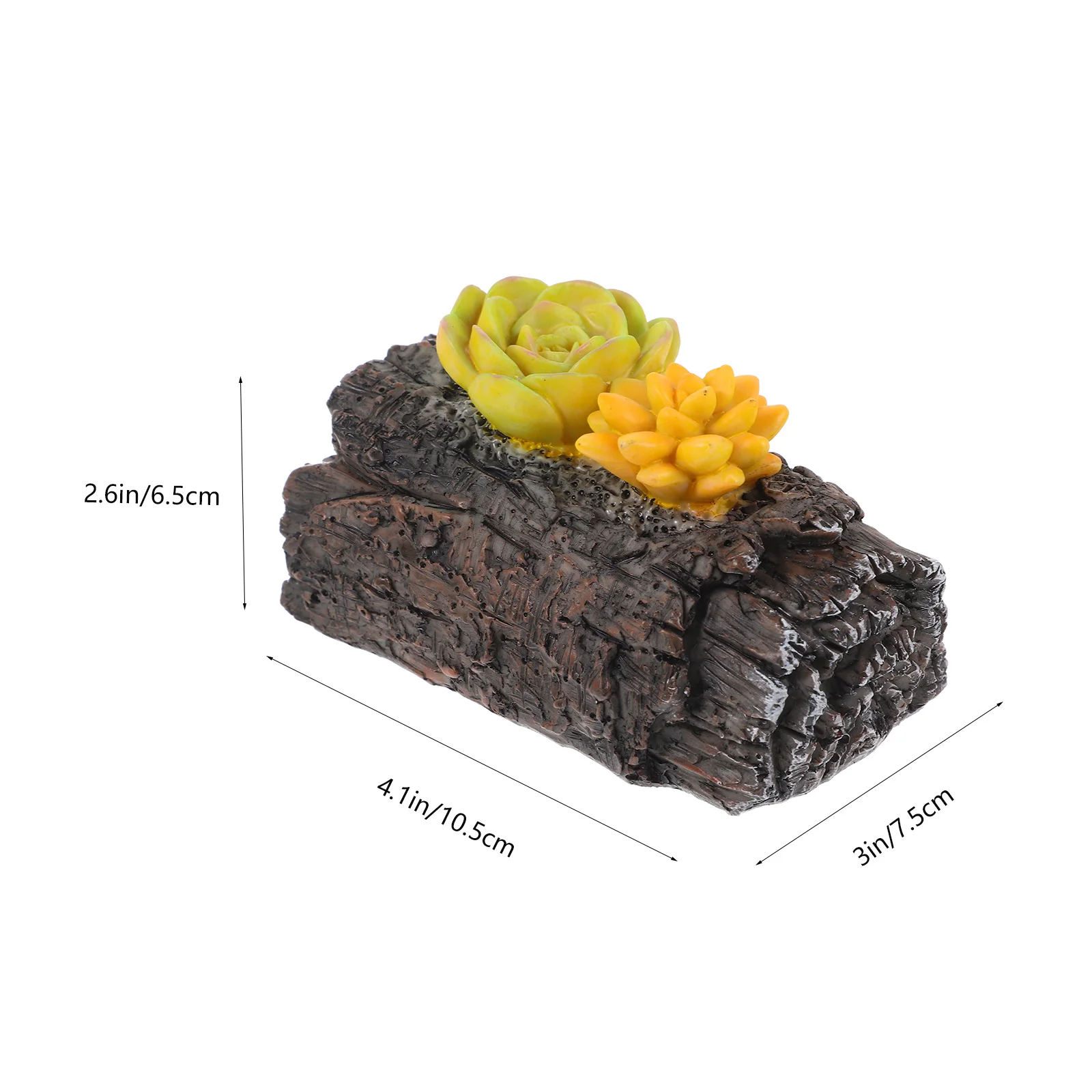 الراتنج الجذع مفتاح إخفاء صندوق تخزين الحديقة في الهواء الطلق حامل مخفي الزخرفية لصندوق تخزين حديقة الأمن #2