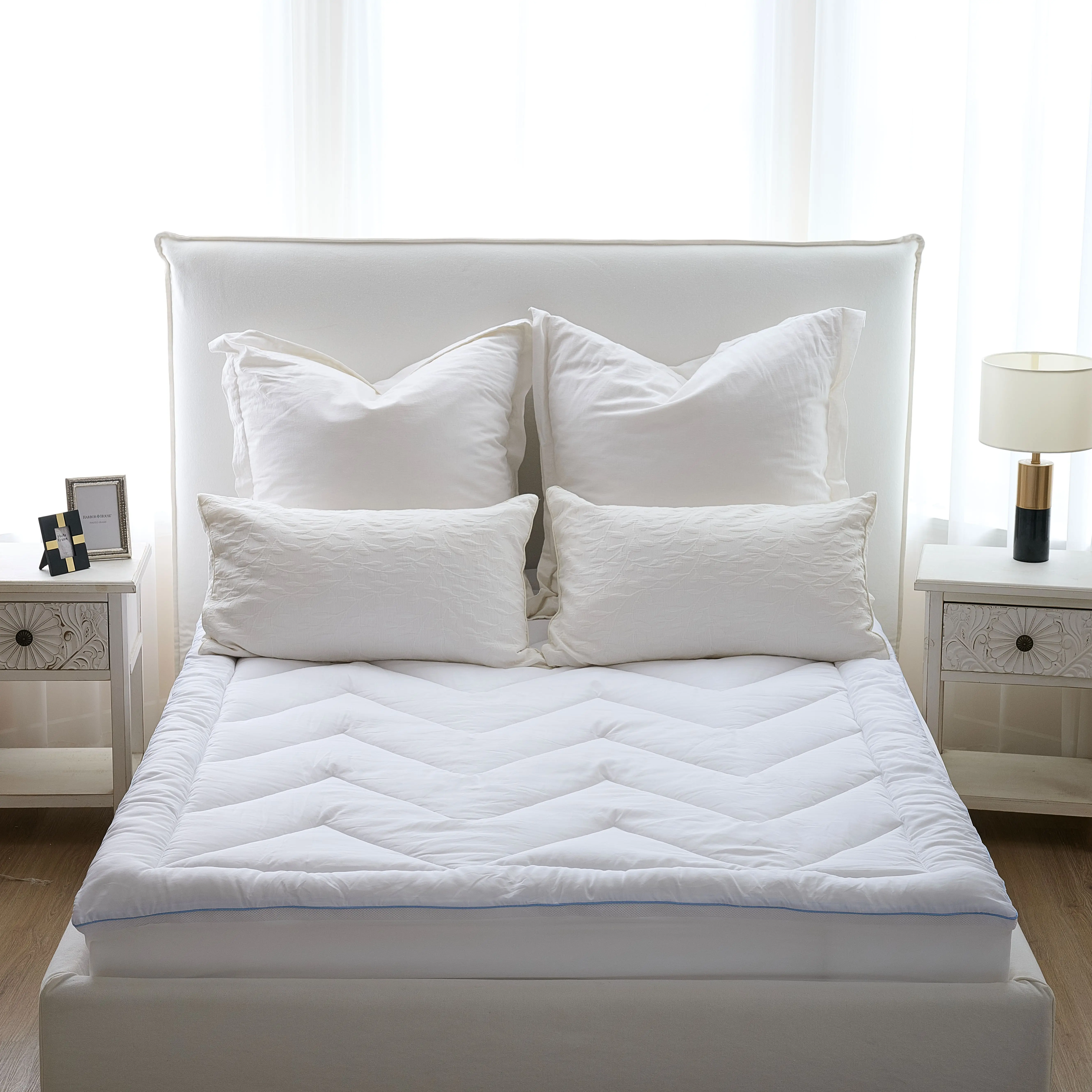 Protetor de Colchão Acolchoado Extra Grosso Queen Size com Bolso Profundo para Cama - Atacado
