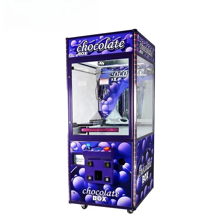 Coin Operated Chocolate Candy Crane Machine, Arcade Game Vending, Prize Claw Toy Catcher, Fun Fair Entertainment Equipment