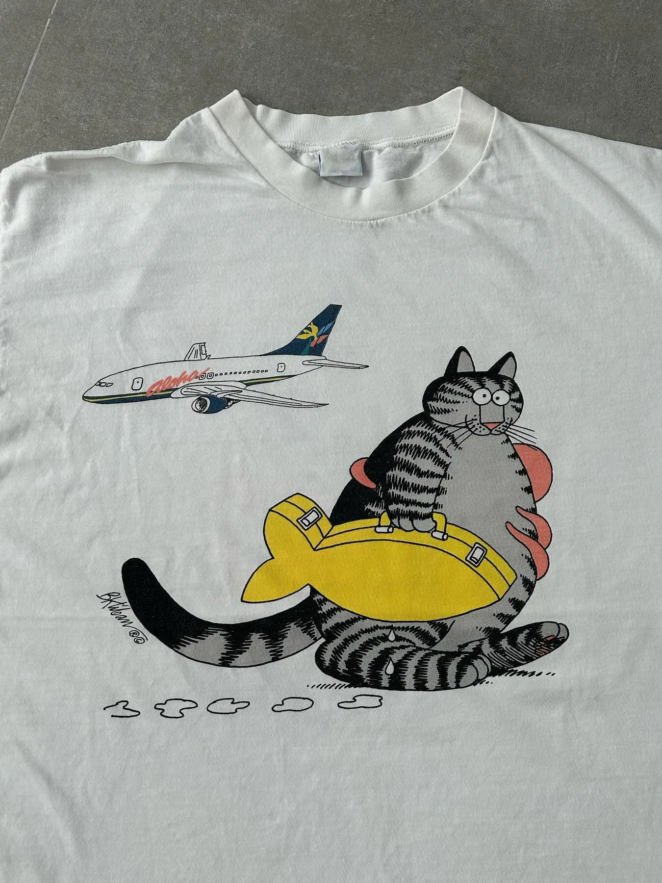 Creative Travel Themed Short Sleeve T-Shirt Oversize Tee Hand-Drawn Style Funny Fat  Design Skin-Friendly Breathable Cotton