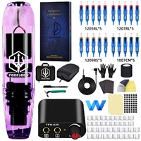 POSEIDON Tattoo Pen Kit Tattoo Machine Kit With Power Supply RCA Interface Tatto Kit Tattoo Gun Kit Tattoo Rotary Electric Pen