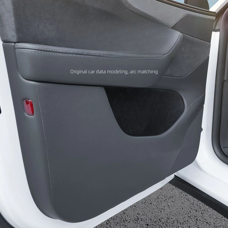 Für Tesla Neues Modell YL 2025 2026 Auto-Tür Anti-Kick-Pad Leder-Aufkleber Zierleiste Türschwellenschutz Abdeckung Auto-Innenausstattung Zubehör
