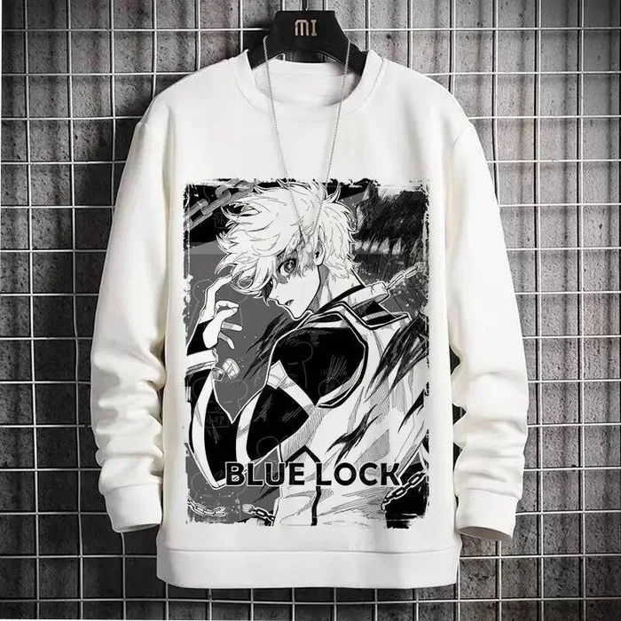 Sudadera de cuello redondo de prisión azul mercancía mil corte de limpieza leopardo Hornet Le Hui forro polar 2D Pain Clo Anime GA