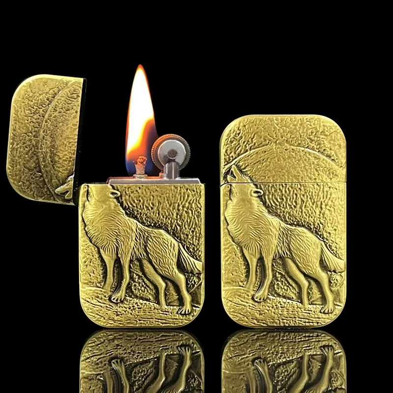 

Personalized Grinding Wheel Lighter Classical Metal Windproof Torch Lighter Men's Gift Cigarette Accessories Cigar Igniter