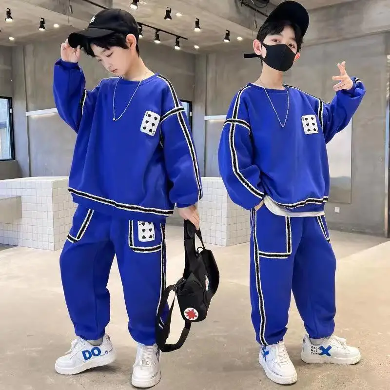 Fashion 2024 Kids Boys Clothes Sets Autumn Long Sleeve Sweatshirt + Pants 2PCS Boy Children Clothing Suits Teenage 6 8 10 12 Yea