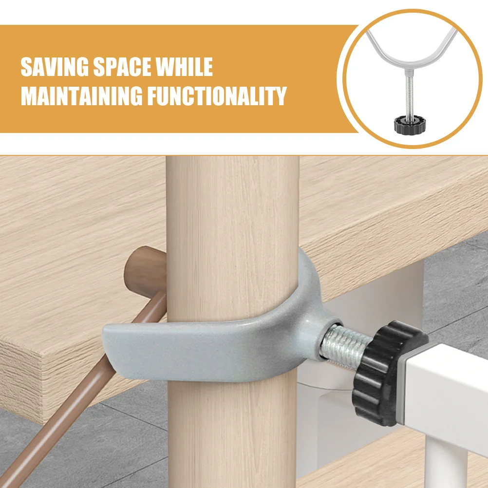 4 قطعة أجهزة بوابة الحيوانات الأليفة لبوابات سلامة الطفل على شكل حرف U مطلي بالمطاط طقم تركيب شديد التحمل تركيبات بوابة الدرج