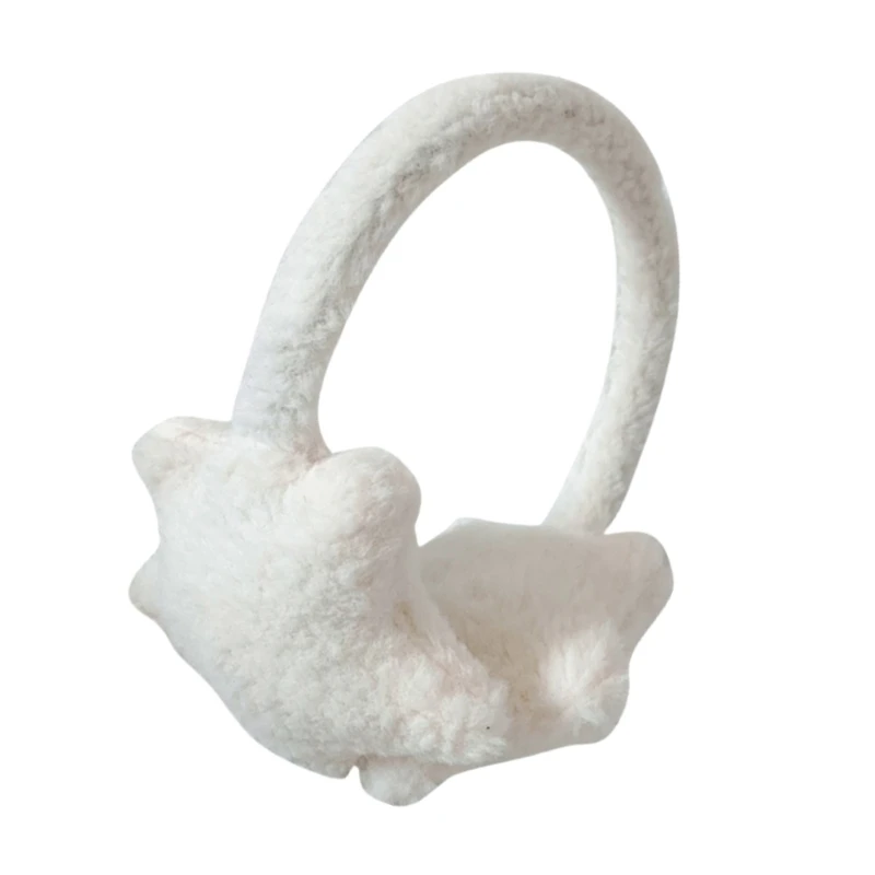 Cache-oreilles en forme d'étoile en peluche, couvre-oreilles pour temps froid, protège-oreilles pour activités hivernales pour