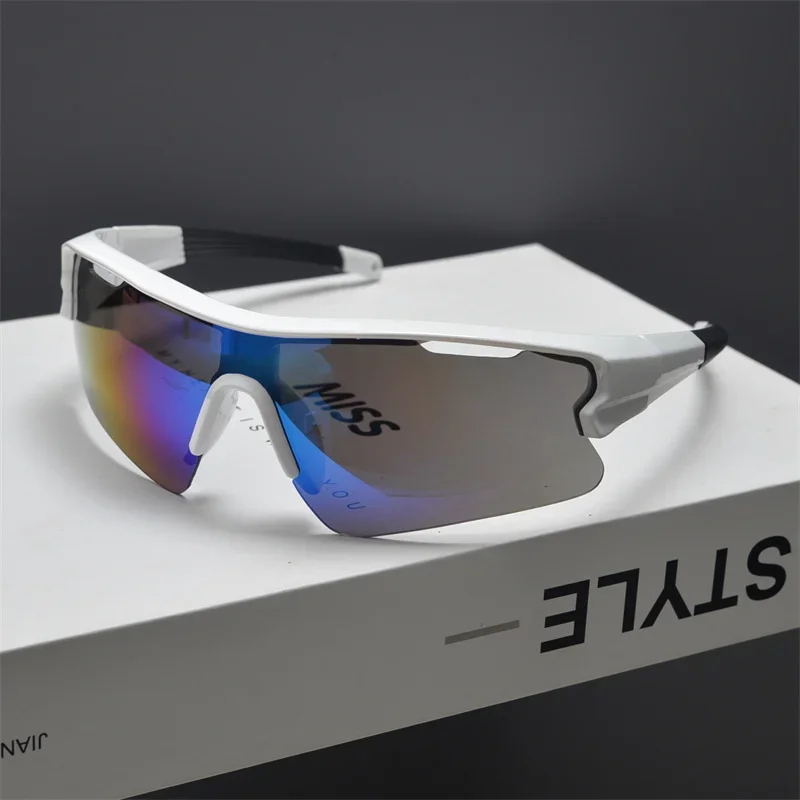 Cycling windproof sunglasses men and women hipsters outdoor mountain climbing skiing colorful large-frame sunglasses