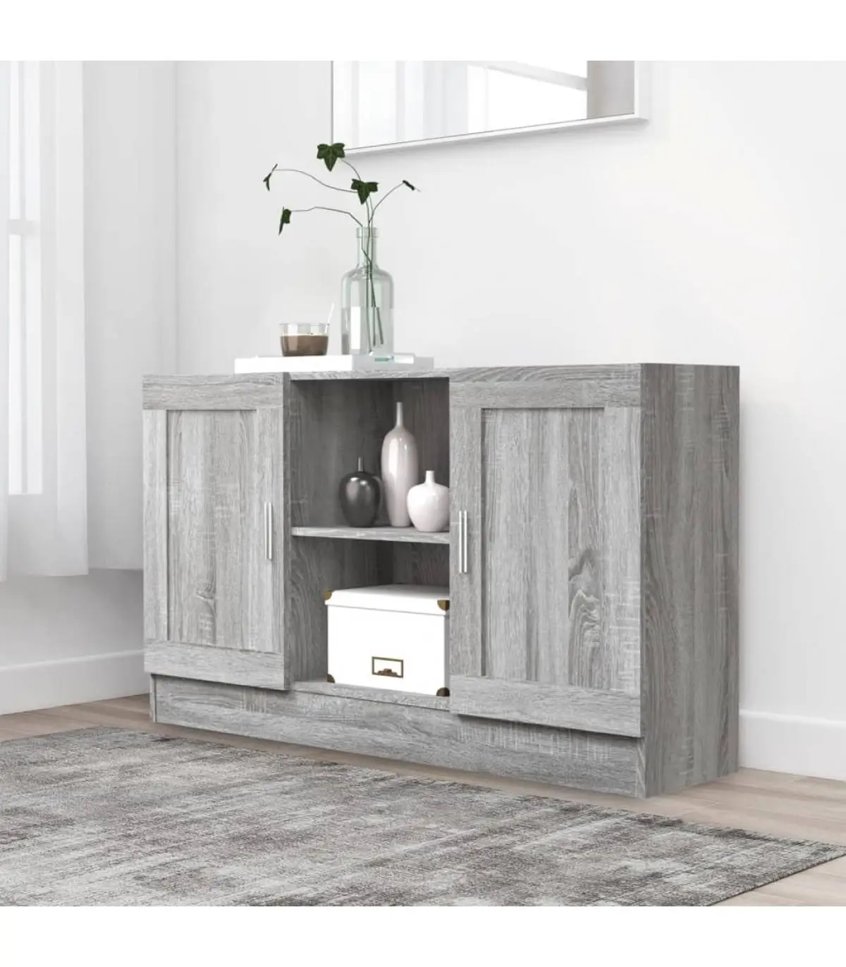 Sonoma 120x30,5x70 cm gray plywood sideboard