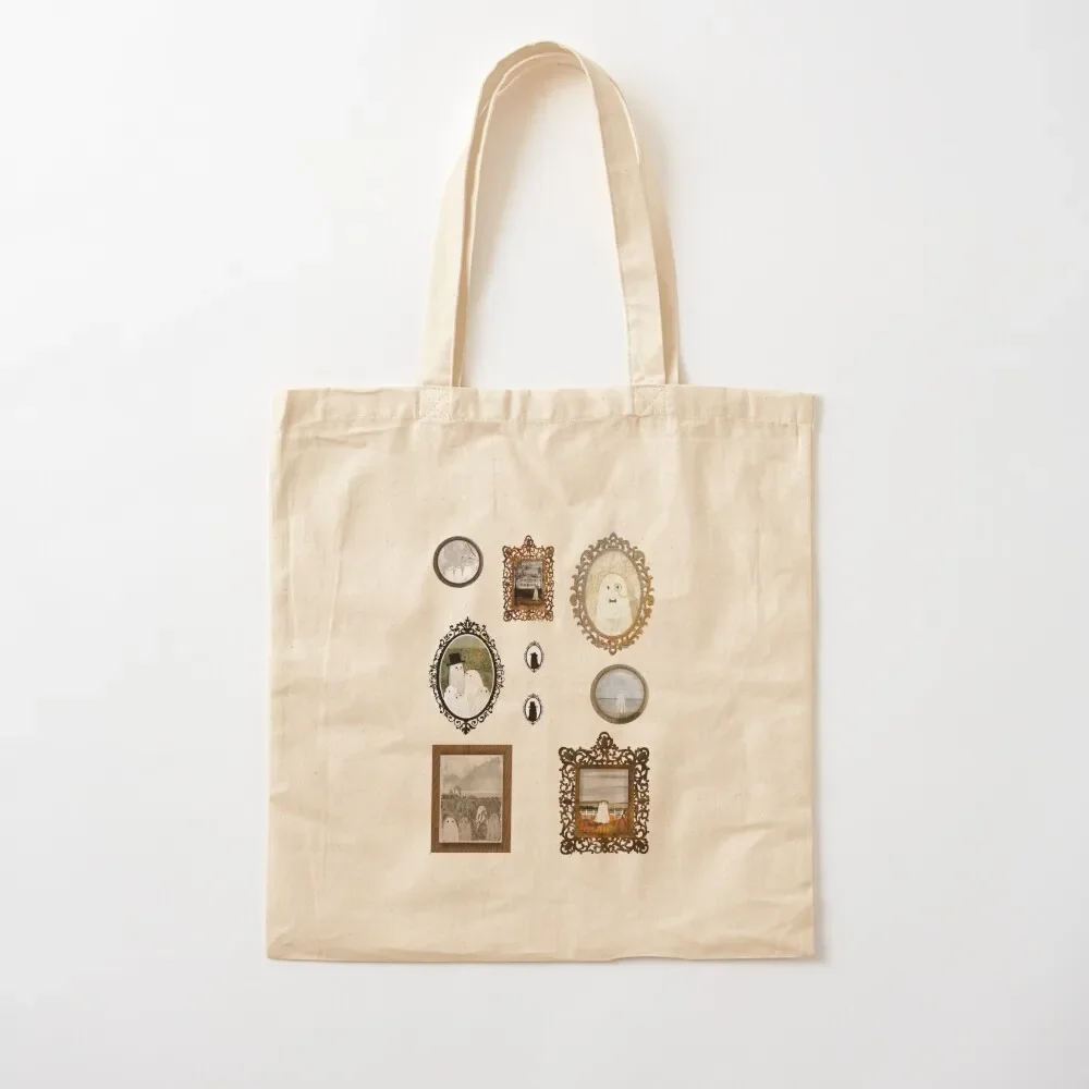 

Ghost Portrait Sticker Set Tote Bag foldable reusable bag Reusable bags free delivery bags Tote Bag