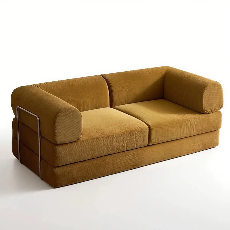 Dual-use modern minimalist folding sofa retro living room bean bag lazy sofa bed