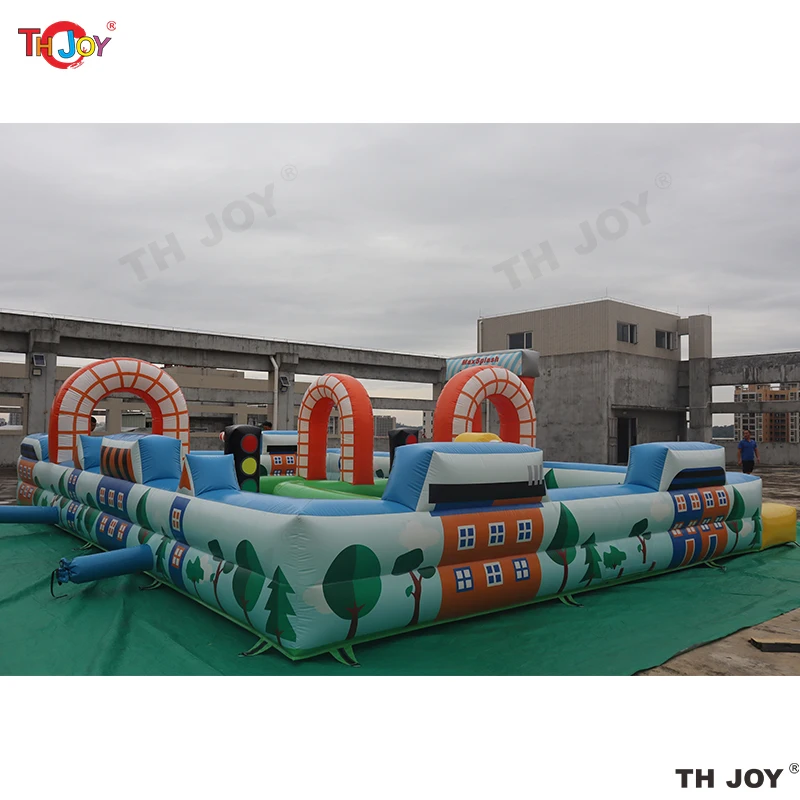 대형 풍선 스피드웨이 고카트 레이싱 트랙 풍선 디디 범퍼카 RC 레이싱 트랙