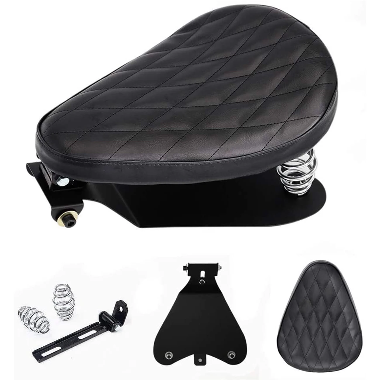 1PCS Black Leather Driver Solo Seat Fit For Harley Davidson Sportster 883 1990-2013 Saddle Suitable Cruiser Bobber Chopper