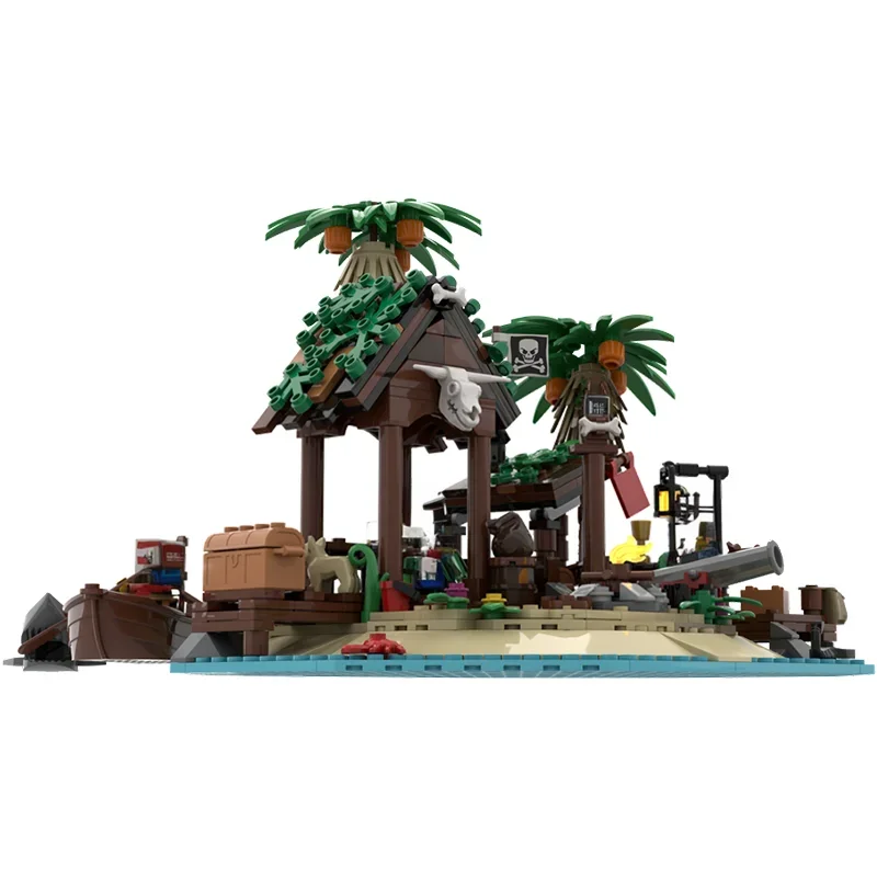 521pcs MOC Smuggler S Shanty Remake Piratesed Model Building Blocks Architecture Christmas Gifts Creative Idea Toy Kids Birthday