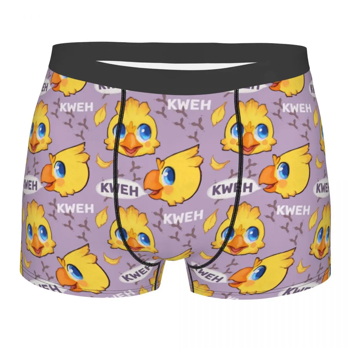 Custom Cute Chocobo Underwear Men Breathbale Final Fantasy Science Game Boxer Briefs Shorts Panties Soft Underpants For Homme