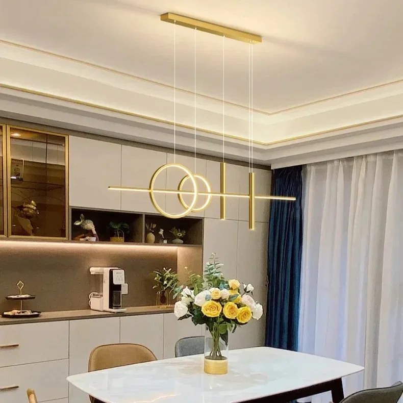 LED Linear Pendant Light, Tri Color Light, Minimalist Bar Shaped Spotlight Designed By Restaurant Table and Bar Designers