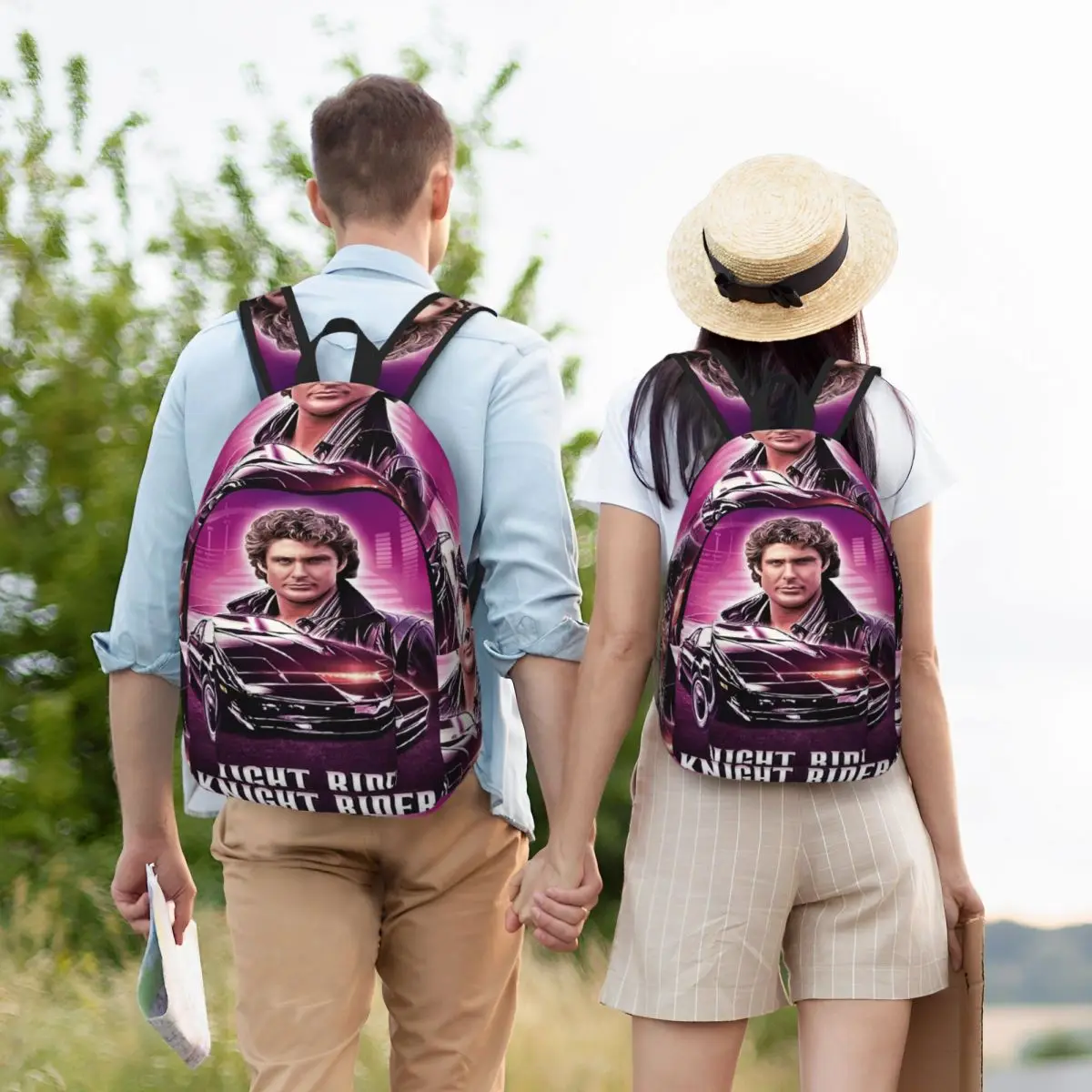 Knight Rider Action Tv Series Student Backpack School Bag Hiking Travel Daypack for Boys Girls Bookbag Shoulder Bags