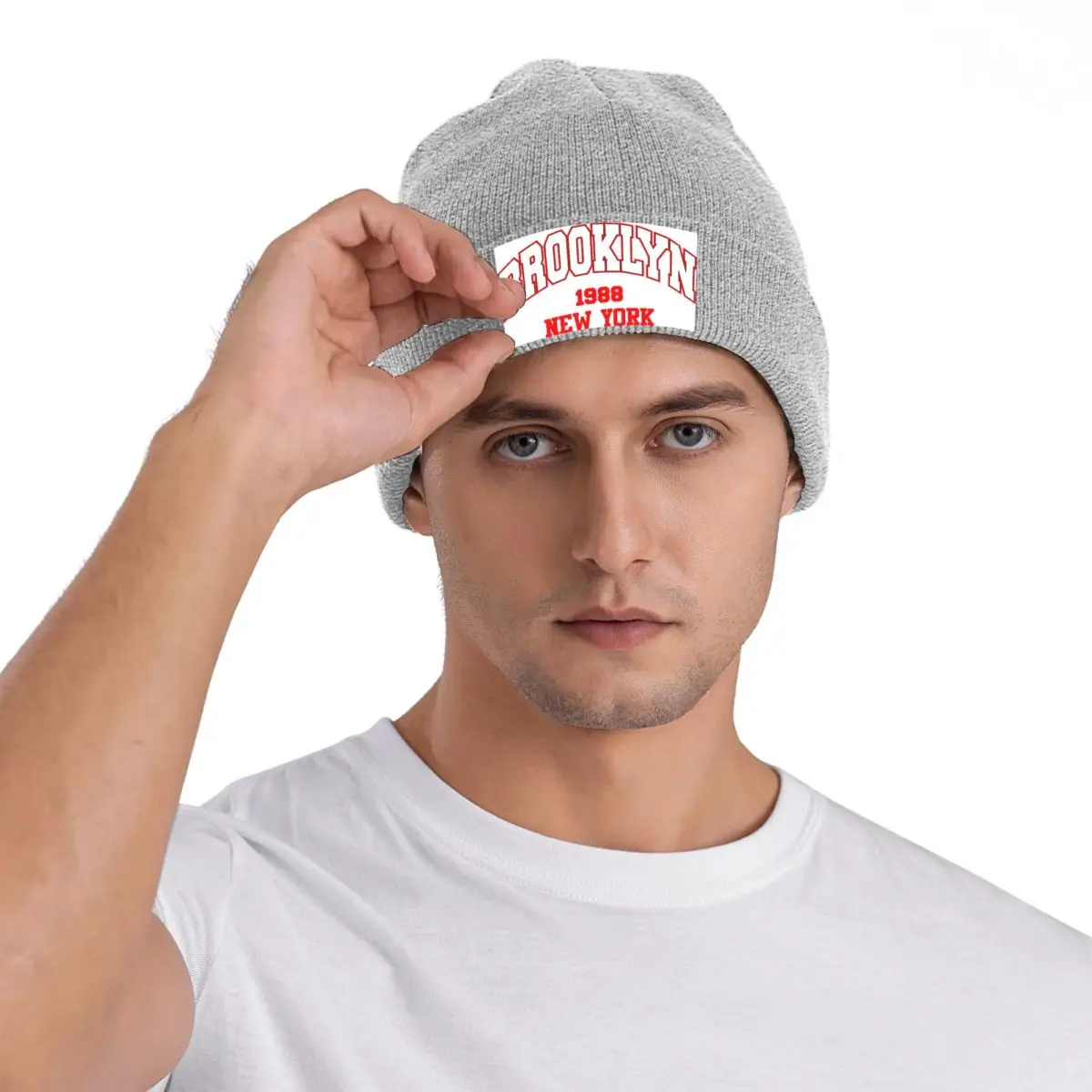 بروكلين قبعات صغيرة قبعات الشارع الإناث الذكور الرياضة في الهواء الطلق Skullies Beanies الخريف الشتاء الرسم الدافئة لينة قبعة صغيرة