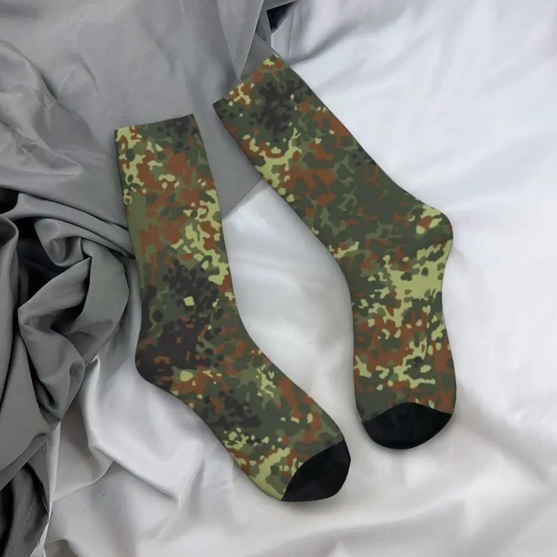 Flecktarn-Calcetines de camuflaje militar para hombre y mujer, medias cálidas y divertidas, novedad