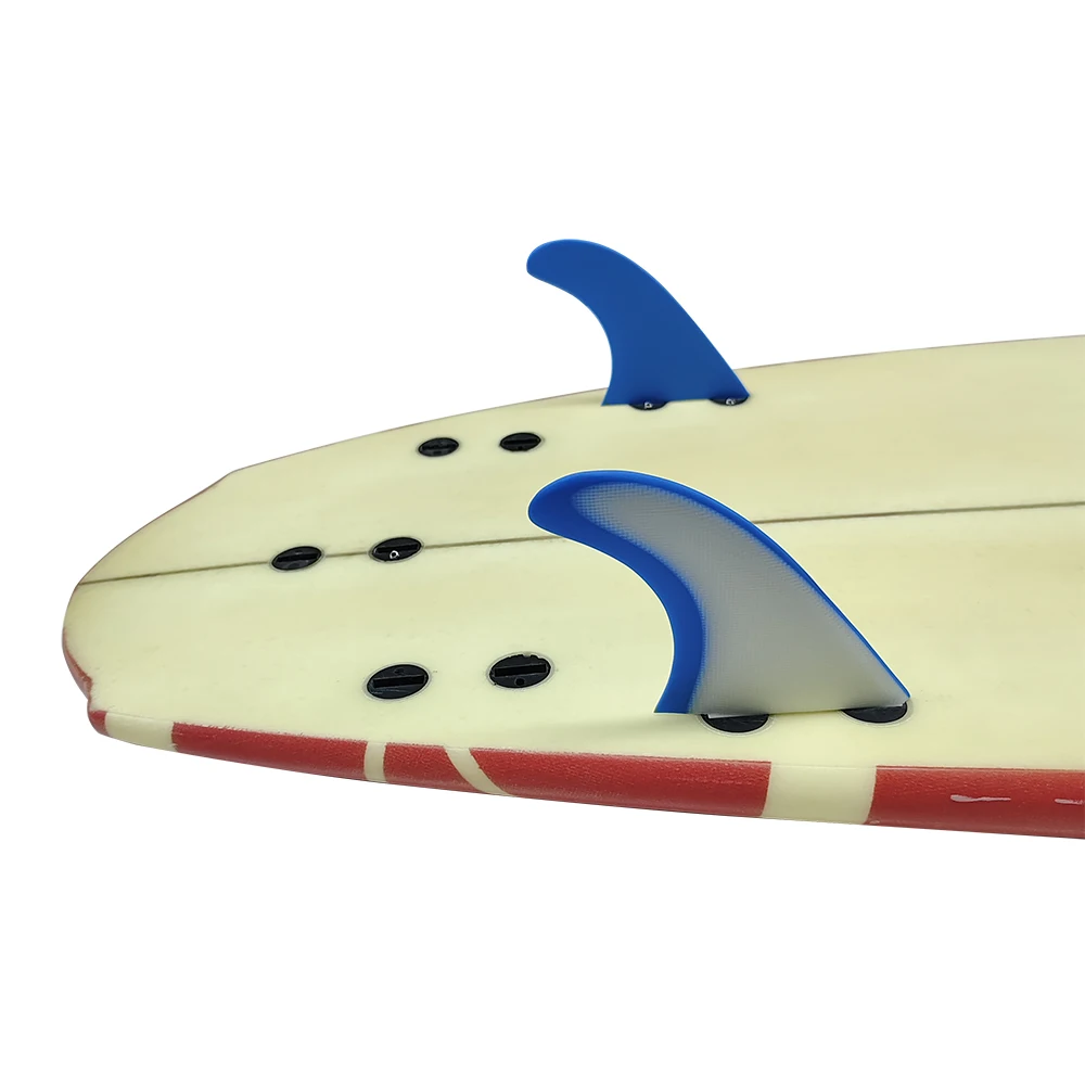 

Upsurf Double Tabs G5i Size Surfboard FiberglassFinsTri fin set surfing accessories blue fins water sport surf fins